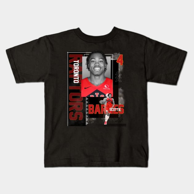 Toronto Raptors Scottie Barnes 4 Kids T-Shirt by today.i.am.sad